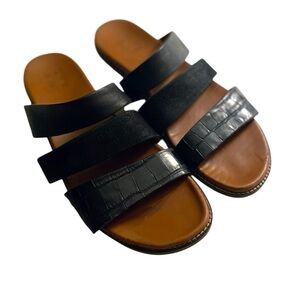 Naturalizer Kellie Black and Brown Strappy Sandals Women’s Size 11